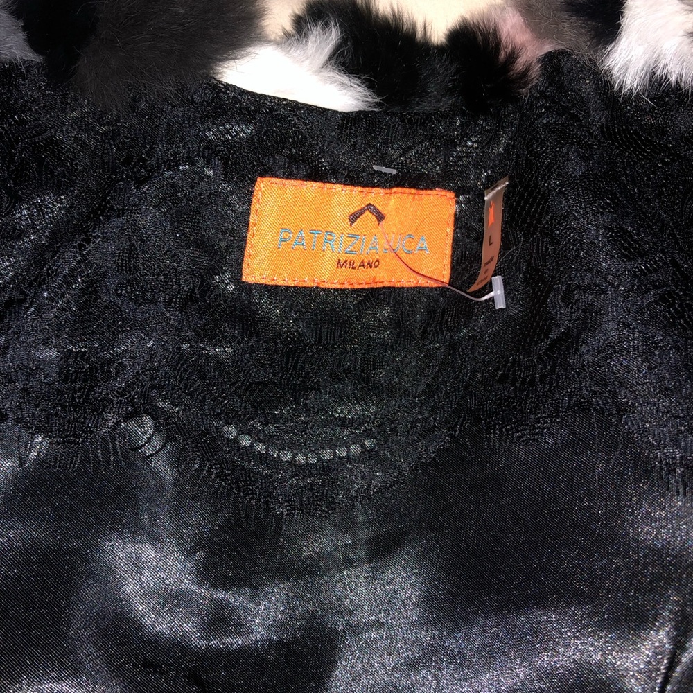 P.Luca Cropped Rabbit Fur Jacket - Picture 6 of 7